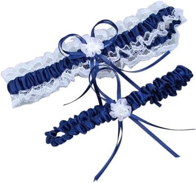 Blauwe Bruidskousenbanden van Kant voor Bruiloften - Elegante Accessoires