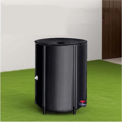 Regenwateropvangtank - Opvouwbare bak - Tuin bewateren - Met rooster en afvoer - 1000 liter - Zwart Groen