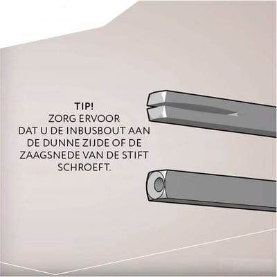HOPPE Krukstift 8x100 mm     2-delig