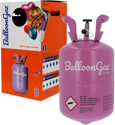 Folat - BalloonGaz -helium tank voor ballonnen- Helium Tank -maat L- 30 ballonnen van 23cm