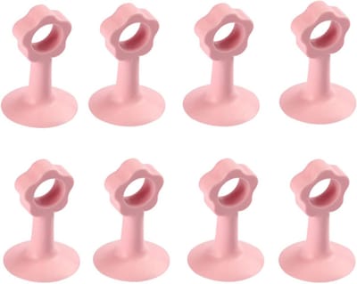Deurstopper - Deurklinkhoes - Muren Beschermen - Anti-botsing - 8 stuks - Roze