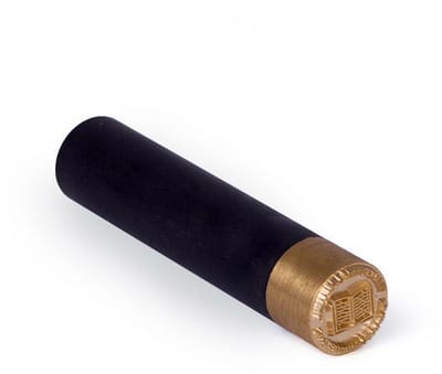 Leerstempel, rond 25mm