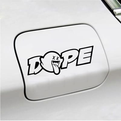 Bumpersticker - Dope - 7 X 20 - Zwart