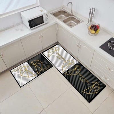 Wasbare Keukenmat Antislip Tapijt Slaapkamer Woonkamer Lang Kleed Voor Vloer Huishouden Balkon Wasruimte Entree Deurmat 40cmx60cm 1pc gray