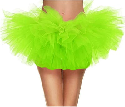 KIMU® Korte Tutu Lime Groen Tule Rokje - Maat 116 122 128 134 140 146 152 - Groene Petticoat Rok Meisje - Ballet Tulerokje Turnpakje Slang Mike Shrek Festival