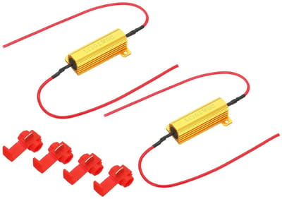 Aluminium Behuizing Weerstand - Draad Weerstand - Stroom Reguleren - Schroef Tap - 10 Ohm 50W - Goudtint