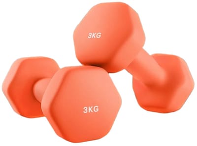 2 Set Dumbbells - Vrije gewichten - Oefeningsgewichten - Neopreen -coating - 20 x 9 cm, handvat 11,5 cm x 3,8 cm