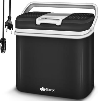 Koelbox 24 liter voor auto en camping, elektrisch, koelen en verwarmen, eco-modus