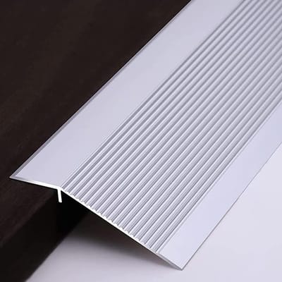 Drempelhulp - Vloerovergang strip - Drempels overbruggen - Zelf op maat te snijden - 90 cm lengte - Zilverkleurig
