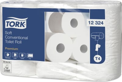 Tork toiletpapier Traditional, 2-laags, T4 Premium, wit, pak van 6 rollen 7 stuks
