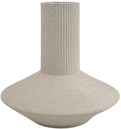 XLBoom Roma Vaas White Large - Keramische design vaas met aardse textuur - Verkrijgbaar in White | Sand | Terra - Tijdloze woondecoratie voor modern wonen