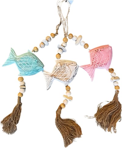 Hanging fish beads S/3