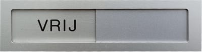 GM-249-1 20x10cm Schuifbordjes aluminium tekst zwart