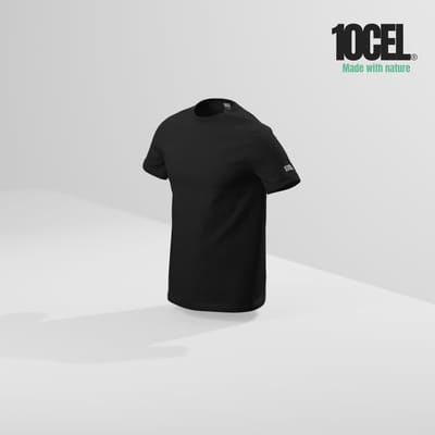10CEL Ronde hals T Shirt Heren - 2 pack - Anti-transpirant - Zwart - TENCEL ™ - Zijdezacht - Ademend - Anti-Bacterieel - Korte mouwen - Ronde hals - Maat L