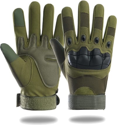 1 paar ColdProof Winterhandschoenen, Tactische Winterhandschoenen, Impact Winterhandschoenen. Antislip, Touchscreen Skihandschoenen, Veiligheidswinterhandschoenen, Impactbescherming (XL: Palmomtrek: ongeveer 22 cm) - lang legergroen