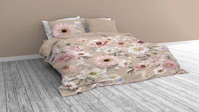 Snoozing Lise Dekbedovertrek - Tweepersoons - 200x200/220 cm - Zacht Taupe