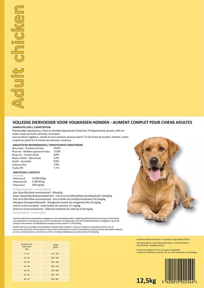 MegaPet Adult Kip - Hondenvoer - 12,5kg