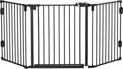 Openhaard scherm - Haardscherm - Vonkenscherm - Kachelhek - Haardhek - Haardscherm kinderen - 203 x 76 cm