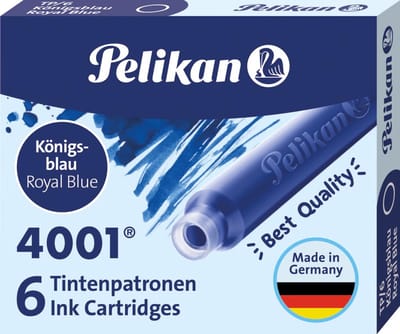 Pelikan 4001 - Korte Inktpatronen - Koningsblauw