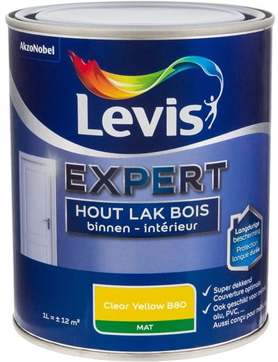 Levis - Expert Hout Lak Binnen Mat Mix - Clear Yellow B80 - Mengverf - 1 L