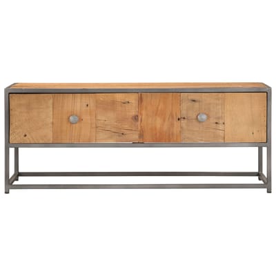 vidaXL - Salontafel - 90x50x35 - cm - massief - gerecycled - hout