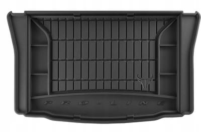 Rubberen Kofferbakmat – Volkswagen VW UP! Hatchback (2011-) – Onderste Laadvloer – TPE – Op Maat – Organizerfunctie – Hoge Rand (5 cm)