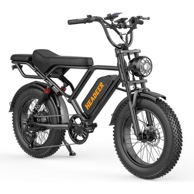 Headeer BK20 Elektrische All-Terrain Fiets, 48V 15Ah Batterij, Volledige Vering zwart