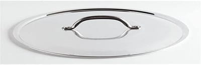 Aluminium Ronde Deksel met Stalen Greep - 18 cm - Zilver