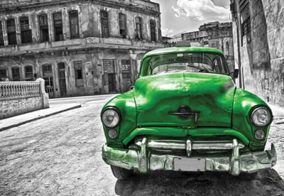 Fotobehang Vintage Car | XL - 208cm x 146cm | 130g/m2 Vlies