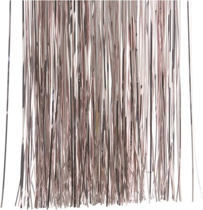 Decoris kerstboom folie slieren - tinsel - lichtroze - 1x zakje - 40 x 50 cm - kerstboomversiering