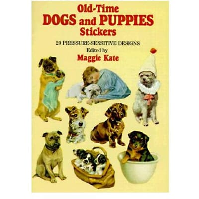 Old-Time Dogs And Puppies Stickers
