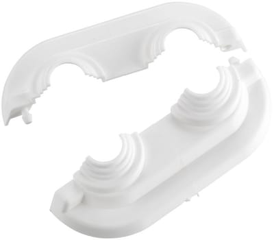 Danfoss Dubbele rozet (PVC wit) voor pijpen 15-16-18, hartafstand 40 mm, 192H0160