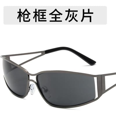 Nieuwe Punk Goggle Zonnebril Vrouw Y2K Sport Designer Rijden Zonnebrillen Vintage Tinten Oogkleding Vrouwelijke Rijden Brillen
