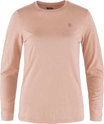Fjallraven Abisko Wool LS Women - Outdoorshirt - Dames - Lange mouwen - Chalk Rose - Maat XL