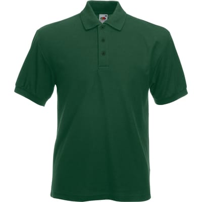 Fruit Of The Loom Heren 65/35 Heavyweight Piqué Poloshirt Korte Mouwen. (Fles Groen) S