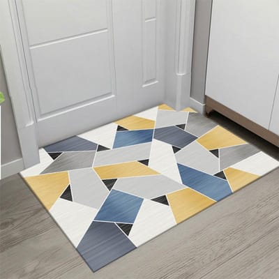 Tapis de sol en velours cristal Vent Nordique Absorbant Antidérapant pour Porte de Salle de Bain Ménager Salissable et Lavable Tapis de Porte 60 * 90cm