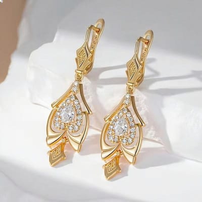 1 Paire Boucles d'Oreilles Pendantes Serpent Zircon Noir Style Bohème Vintage Pour Femmes Couleur Or Animal Vintage Bijoux Punk Quotidien beige