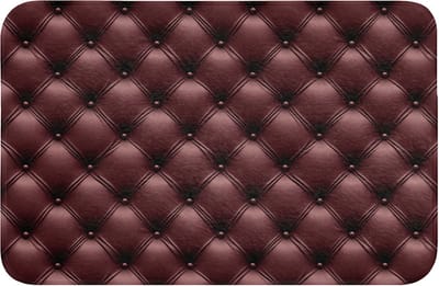 WC mat 60x40 cm - Antislip - Leer - Patroon - Bordeaux - Toiletmat - Vloermat - Douchemat - Toilet tapijt - Toiletmatten