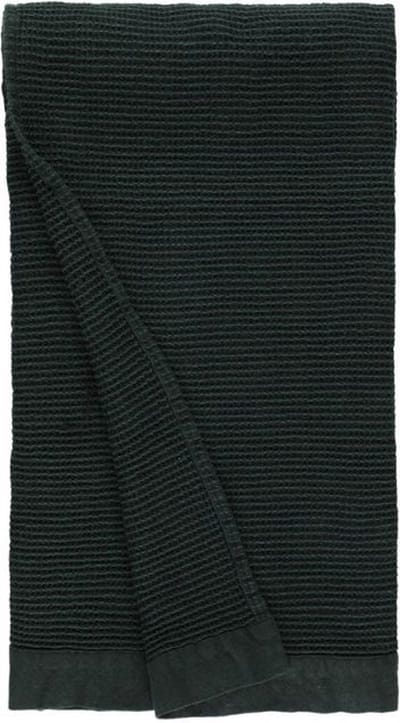 Rento handdoek 90x180cm zwart/donkergroen - Sauna Handdoek