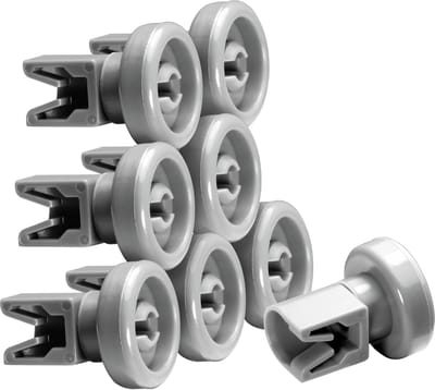 Dparts vaatwasser bovenkorf wieltjes - geschikt voor AEG - Zanussi - Electrolux - Ikea - 1 set van 8 stuks - wielset voor rek van afwasmachine - onderrek vaatwasmachine
