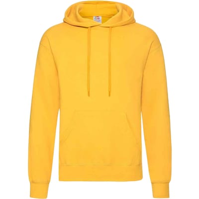Fruit Of The Loom Unisex Volwassenen Klassiek Sweatshirt met capuchon (Zonnebloem)