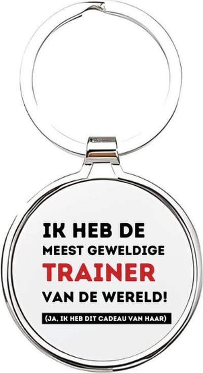 Akyol - ik heb de meest geweldige trainer van de wereld Sleutelhanger - Trainer - de leukste trainer - training - leuke kado voor iemand die training is - sporttrainer - trainer van je kinderen - lifecoach - 4 x 7,5 CM