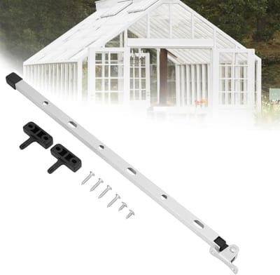 Kasraamopener - Broeikasopener Stang - Automatische Ventilatie - Afgeronde Rand - 39 cm - Zilver