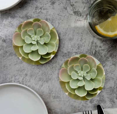 GR onderzetters voor glazen - Cactus - Soft - Vinyl - 6st