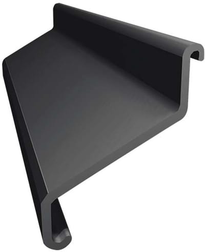 Renoplast® verbinder voor dakrandprofiel K30 Grafiet | Afwerking van terrassen en balkons | Tegelvloeren op lijmmortel | Waterafvoersystemen hoekprofiel | Corrosiebeschermende terrasprofielen