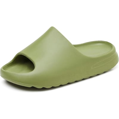 SmilePoP Dames Wolkslippers Heren Slippers Nieuw Antislip Lichtgewicht Doucheschoenen Buiten Zachte Dikke Zool Sandalen Binnen Buiten 36-37 beige