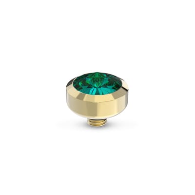 Melano Twisted Glossy Steentje Blue Zircon Goud