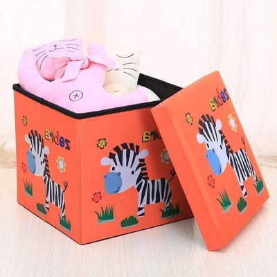 Voetenkruk Opslag - Opbergpoef - Ruimte Besparen - Multifunctioneel - 30x30x30cm - Veelkleurig