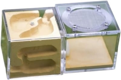 Mierenboerderij Mierennest - Mierenpaleis Kasteel - Educatief Ontdekken - Gipsen Leefomgeving - 12 x 6 x 5 cm - Geel
