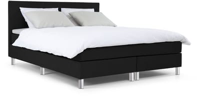 Maxi Owen Boxspring 140x200 cm - Gestoffeerde Boxspring met Matras - Bed - Zwart - Tweepersoonsbed